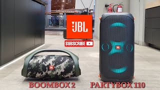 JBL Boombox 2 vs JBL Partybox 110 - Noisy open space - sound test💥🔥