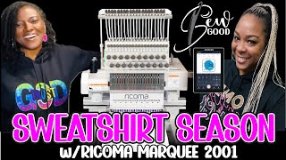 EMBROIDERED SWEATSHIRTS | PERFECT FOR FALL & WINTER | RICOMA EMBROIDERY MACHINE