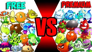 Team Plants FREE vs PREMIUM - Who Will Win? - PvZ 2 Team Plant Vs Team Plant