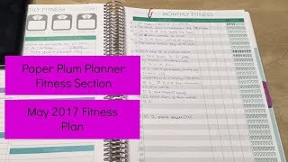 May 2017 Fitness plan in Plum Paper Planner