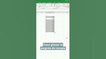Excel : Incrémenter des nombres décimaux avec la poignée de recopie (saisir les 2 premières valeurs)