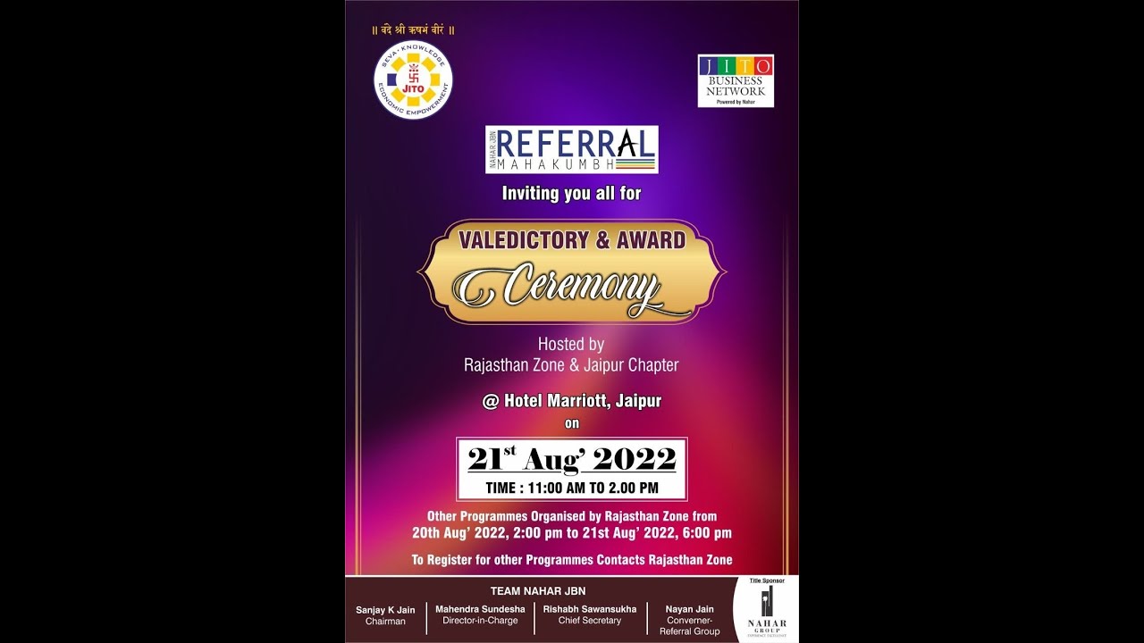 Valedictory & Award Ceremony of Nahar JBN Referral Mahakumbh 2022