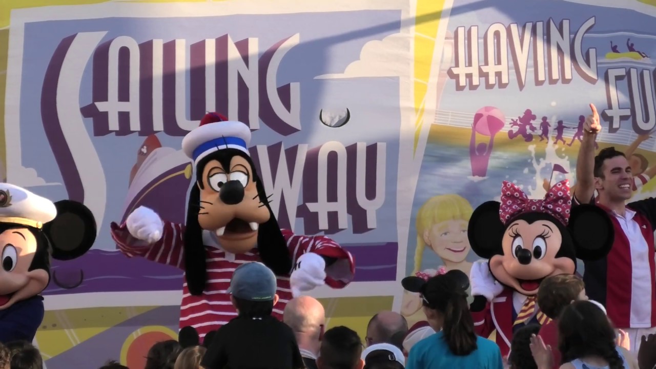 Disney Sail Away Party, Fantasy Cruise , January 2019, 4K YouTube