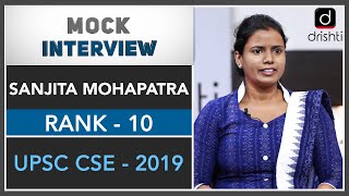 Sanjita Mohapatra (Rank 10, UPSC CSE 2019)