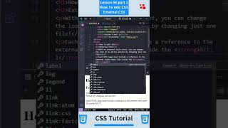 CSS Tutorial - Lesson #4 part 1: How To Add CSS - External CSS #css #csstutorial #cssfullcourse