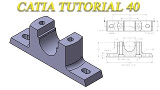 ✅💯✅ Catia Tutorial # 40 : Plummer Block Casting | Editing Features