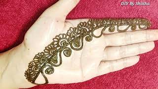 Very Simple Arabic One Line Mehndi For Girls Latest 2021 Mehendi Designs