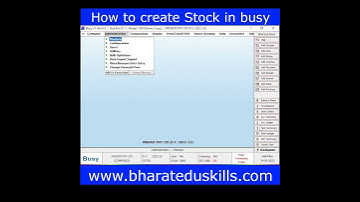 HOW TO CREATE STOCK IN BUSY #shorts #ytshorts