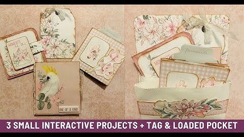 3 Little Interactive Projects to Stuff In Pockets, Junk Journals & Mini Albums + Tag & Loaded Pocket