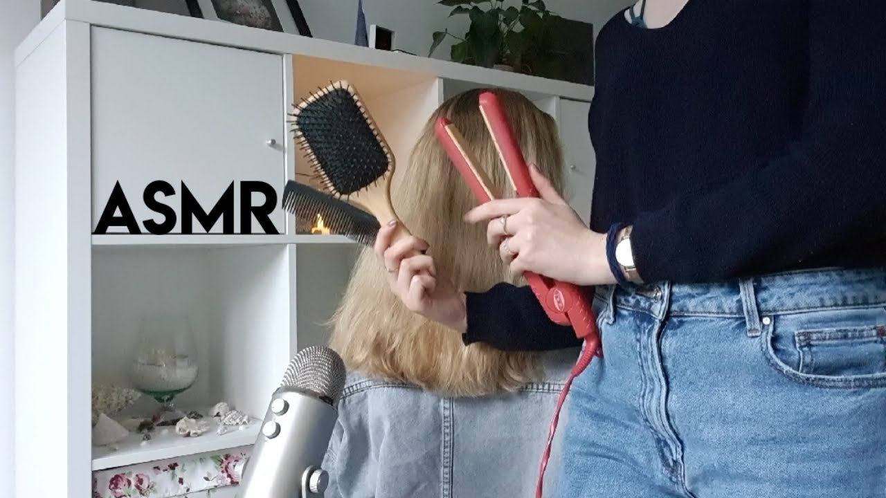 [ASMR] Hair Brushing And Hair Straightening For Relaxation