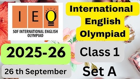#Favfive | SOF International English Olympiad Class 1 Set A | IEO 2025-26 | #ieo | #english