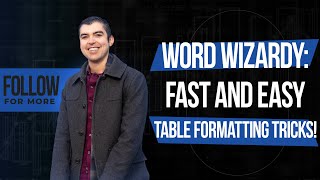 Word Wizardry: Fast and Easy Table Formatting Tricks! screenshot 1