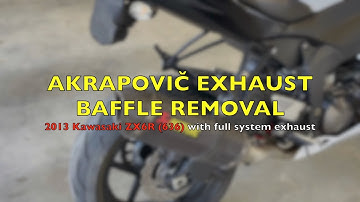 How to remove an Akrapovic exhaust baffle - sound test before and after!