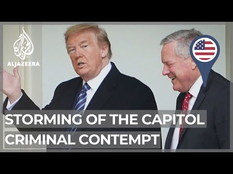 Storming of the US Capitol: Mark Meadows held in criminal contempt of Congress