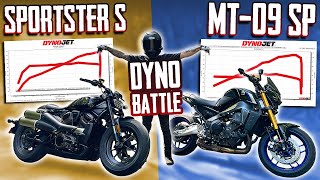 HarleyDavidson Sportster S vs Yamaha MT09 SP on the DYNO
