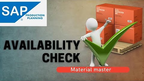 Availability check in SAP