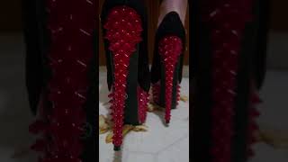 Wedges crushed in high heels #crushexperiment #foodcrush #highheels #asmrcrush #pebbles