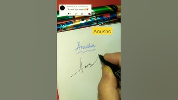 Anusha Signature 🍀💞#shorts #summerofshorts #howtodosignature