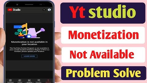 Monetization is not available in your location problem | Fix yt studio monetization is not available