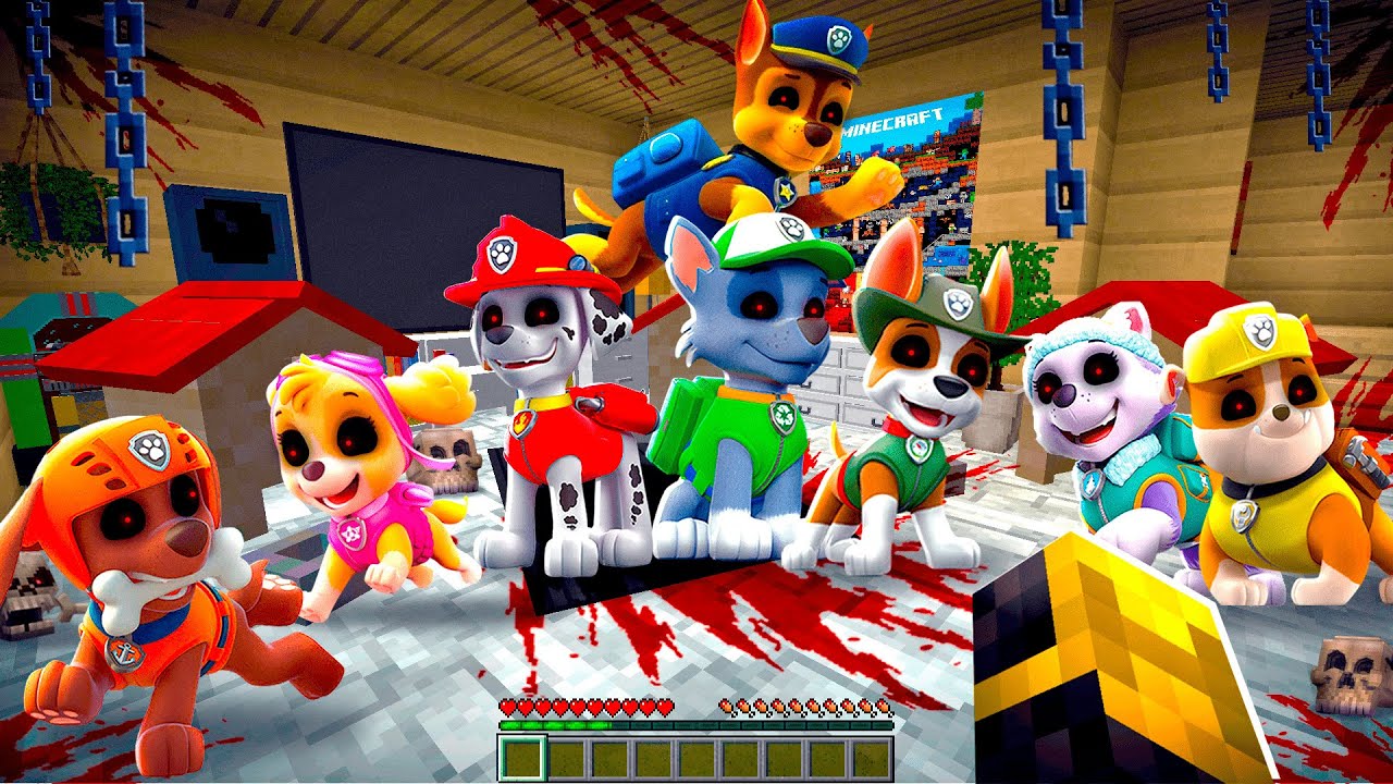 ADOPTO A LA PAW PATROL .EXE EN MINECRAFT 😱