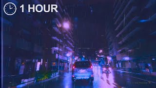 ☔️ Driving on a rainy Tokyo highway💤 for Study, Sleep, Work + VHS 90s visual [1 HOUR]