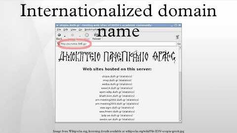 Internationalized domain name