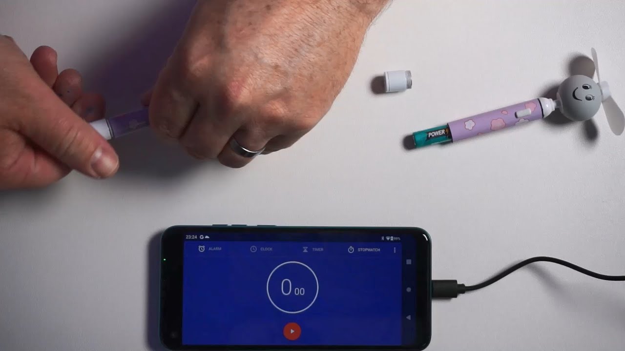 I did this fan test to compare Power Flash AAA batteries with Energizer