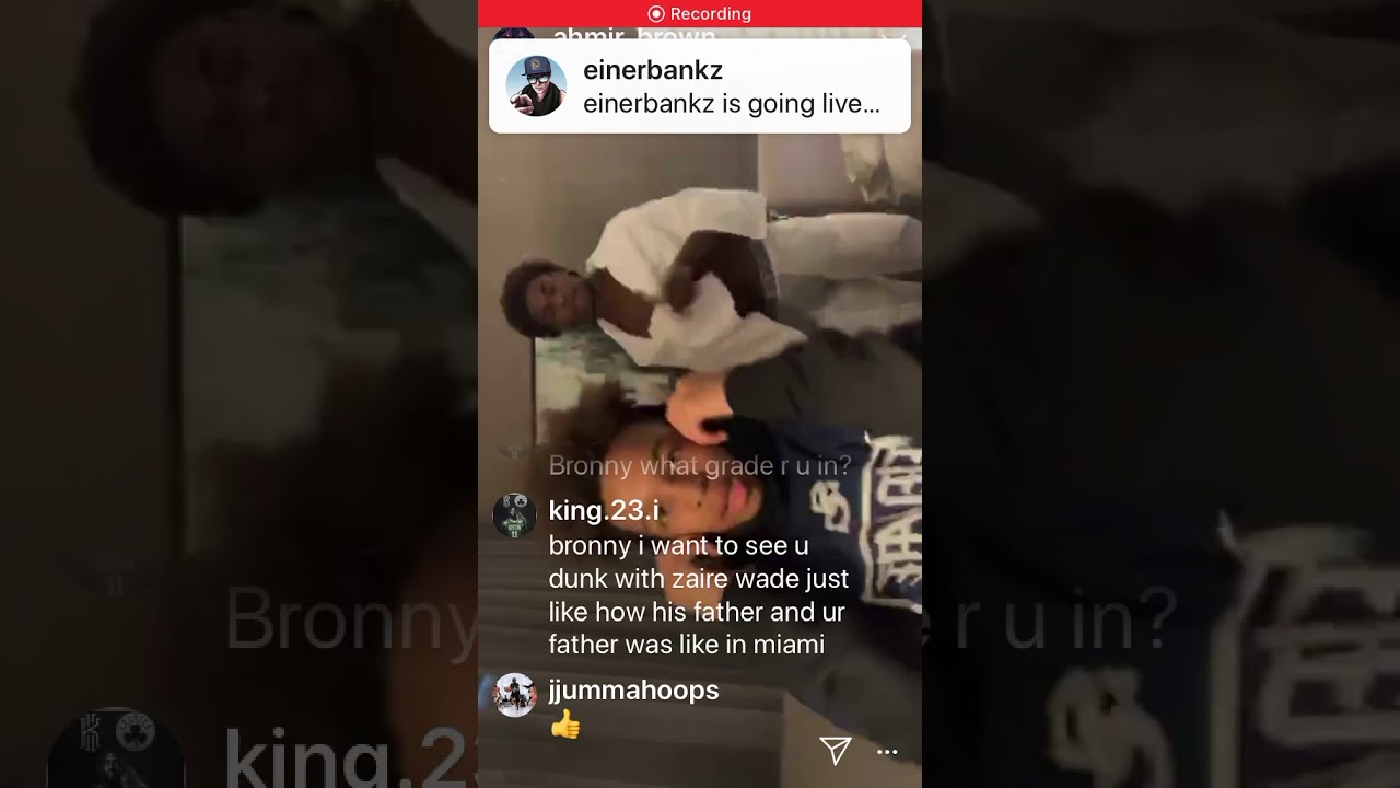 BRONNY ON AHMIR BROWNS LIVE ！