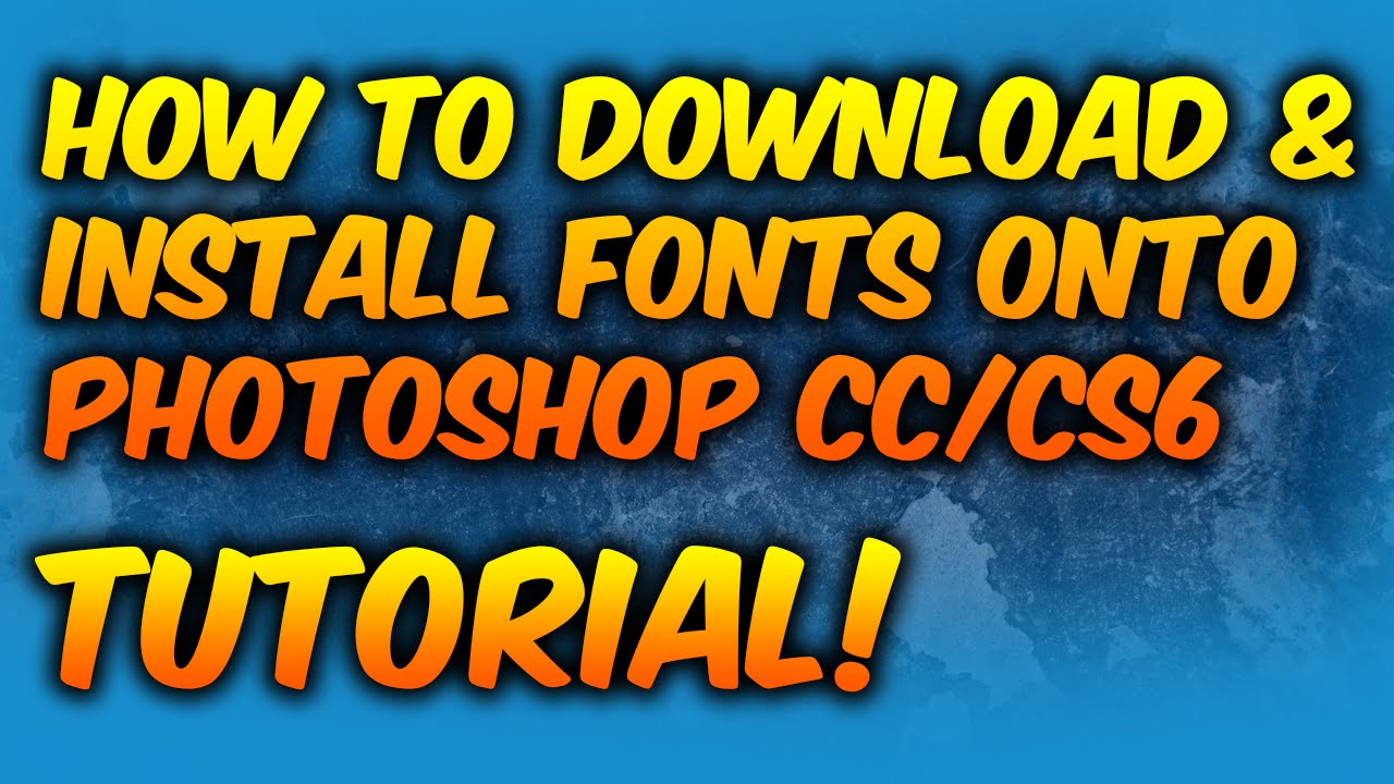 Download Fonts For Photoshop Mac