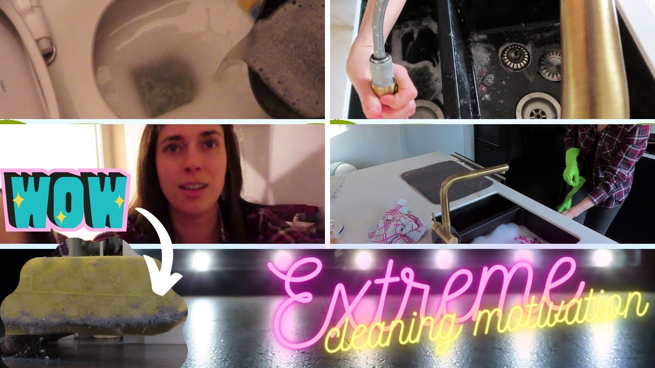 Extreme cleaning motivation // dishes, floor vacuuming, mopping