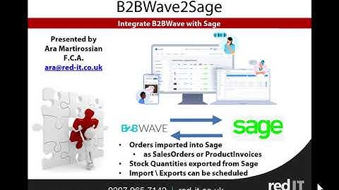 B2BWave2Sage: How to import orders into Sage from B2BW and export Product quantities back to B2BW