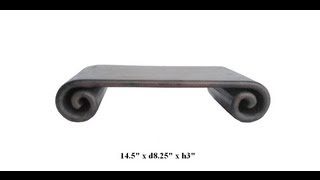 Chinese Hand Carved Unique Scroll Shape Rosewood Display Stand f945