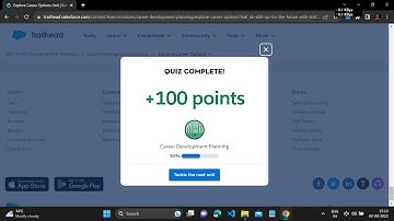 Skill Up for the Future with Trailhead Career Development Planning Explore Career Options quiz