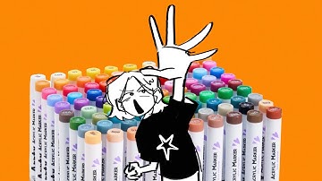 I TRIED THE NEW ARRTX ACRYLIC MARKERS!! 