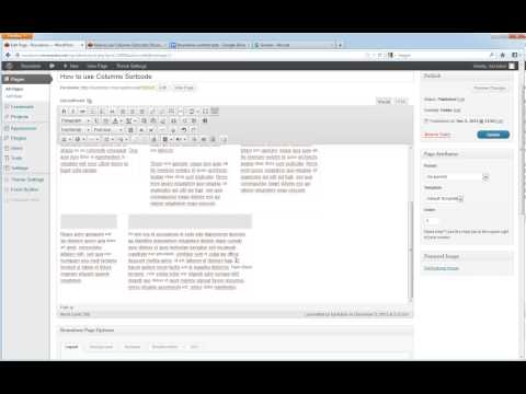 How to use Columns shortcode