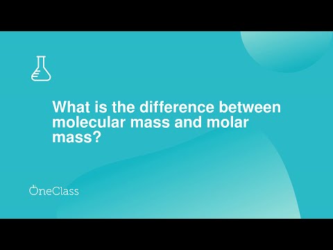 What is the difference between molecular mass and molar mass?