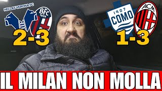 COMO MILAN 1-3 MAIGNAN RABIOT DA SBALLO 😱 LOTTA SCUDETTO APERTISSIMA A MILANO ‼️ VERONA BOLOGNA 2-3 