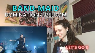 FIRST REACTION to BAND-MAID 'DOMINATION' and 'FREEDOM' (LIVE)