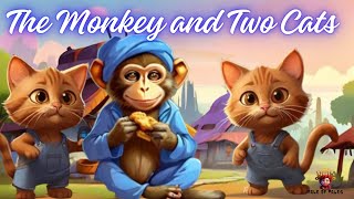 'The Monkey and Two Cats' English moral short story  Traditional story Preschool English story
