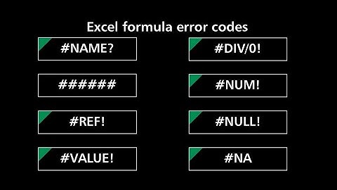 أنواع الأخطاء في الإكسيل وطرق حلها بالأمثلة | error codes in excel
