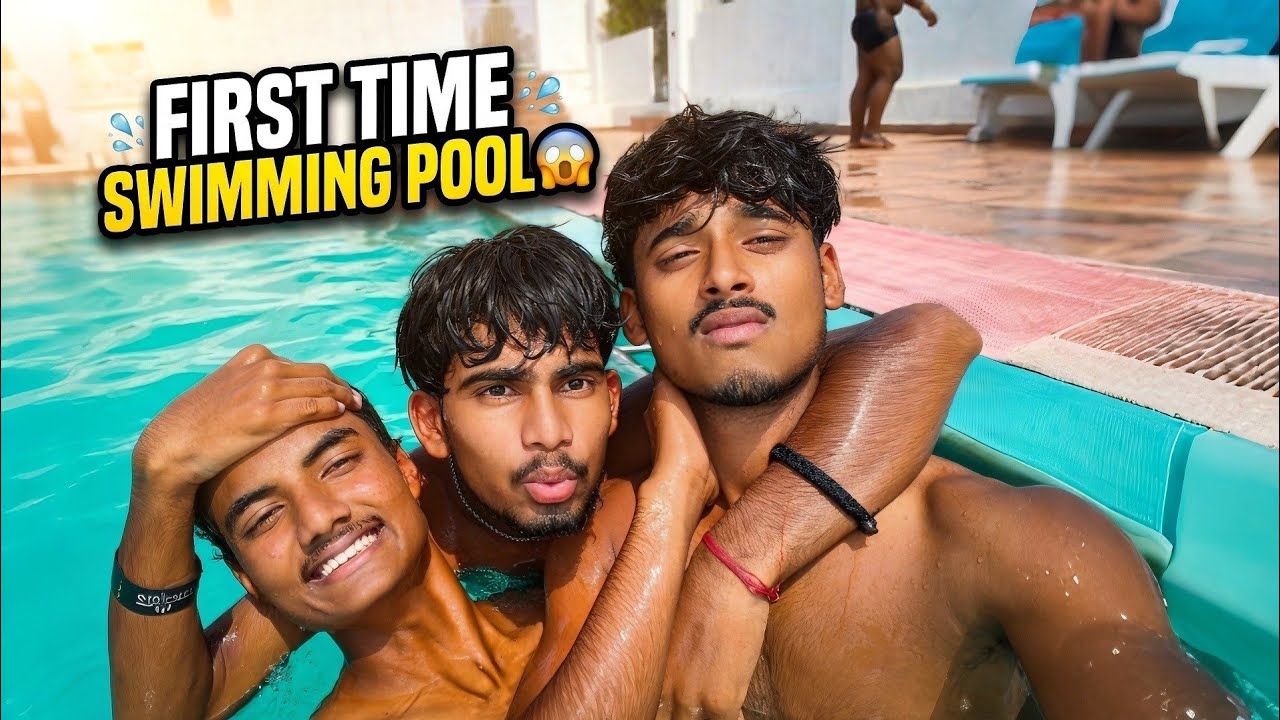 First Time in Pool 😱💦#swimmingtraining - YouTube