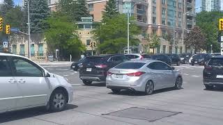 Car Almost Hits Another Not Clearing Traffic At Intersection - Signals Non-Operational