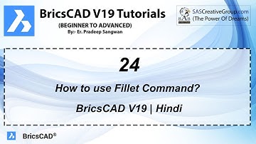 BricsCAD V19 Tutorial 24: How to use Fillet Command in BricsCAD | With Example
