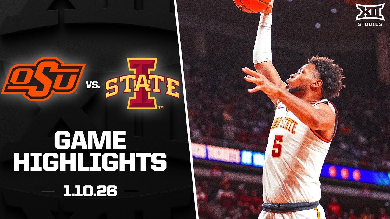 Oklahoma State vs. #3 Iowa State Game Highlights | 2025-26 Big 12 Men's Basketball