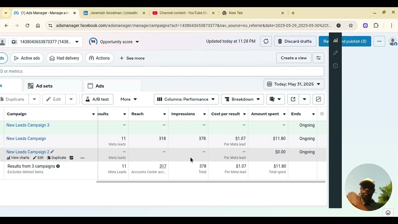 Client Results: Day 3 - $1.07 leads Allow auto optimization (meta ads)