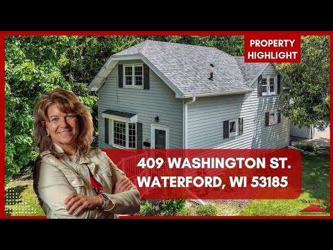 409 Washington St, Waterford, WI home video tour