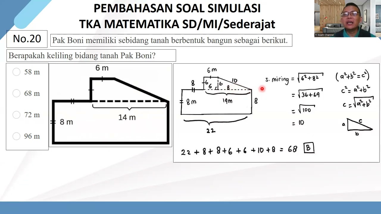 Pembahasan Soal Simulasi TKA Matematika SD/Sederajat (Soal Resmi Simulasi TKA Matematika Pusmendik)