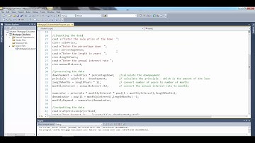 CIS 1111 Topic 6 mortgage calculator in C