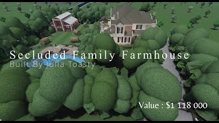 Bloxburg - Secluded Family Farmhouse🐴| Tour   Speedbuild pt.1