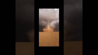 Massive Dust Devil Moves Through Southeast Sakaka, Saudi Arabia